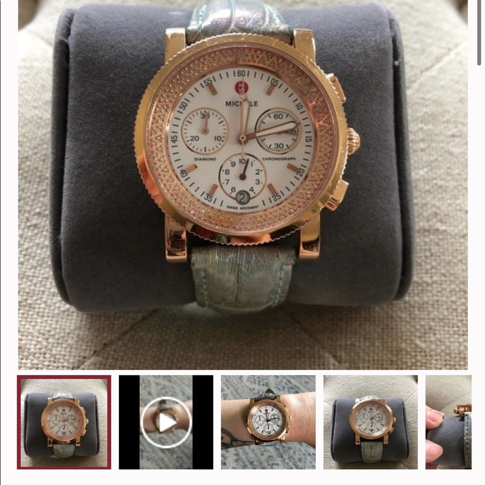 MICHELE Diamond Chronograph Watch